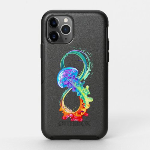 Infinity with Rainbow Jellyfish OtterBox Symmetry iPhone 11 Pro Case