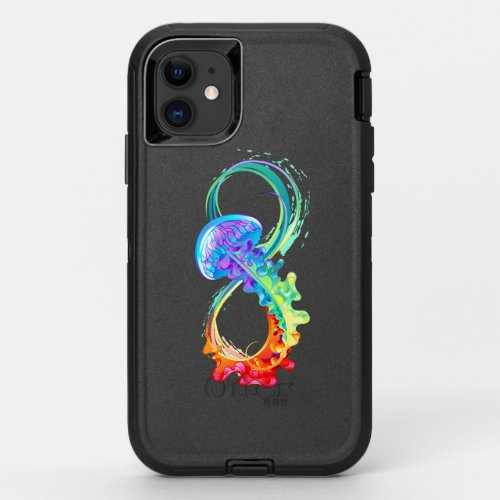 Infinity with Rainbow Jellyfish OtterBox Defender iPhone 11 Case