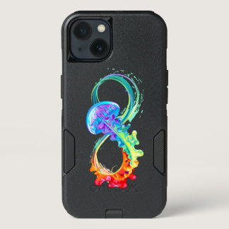 Infinity with Rainbow Jellyfish iPhone 13 Case
