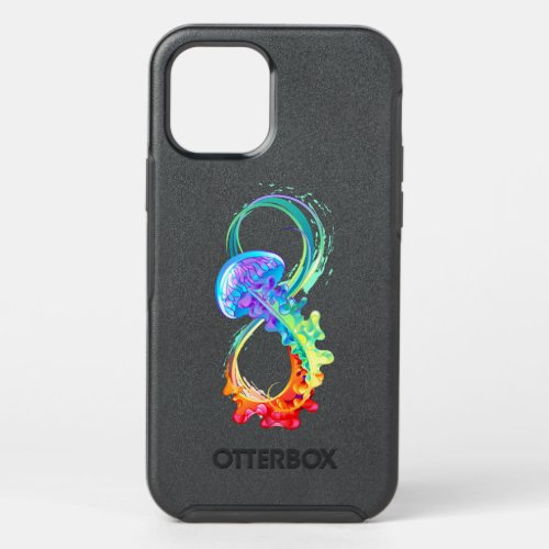 Infinity with Rainbow Jellyfish OtterBox Symmetry iPhone 12 Case