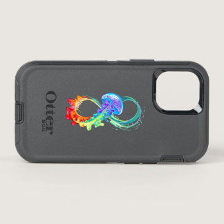 Infinity with Rainbow Jellyfish OtterBox Defender iPhone 12 Mini Case