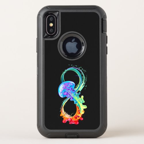 Infinity with Rainbow Jellyfish OtterBox Defender iPhone XS Case