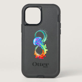 Infinity with Rainbow Jellyfish OtterBox Defender iPhone 12 Case