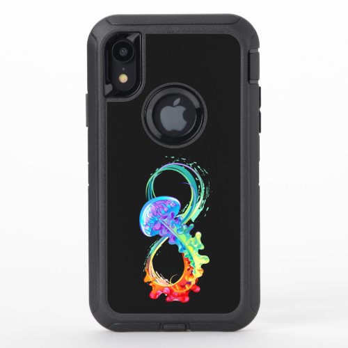 Infinity with Rainbow Jellyfish OtterBox Defender iPhone XR Case