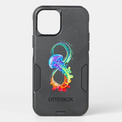 Infinity with Rainbow Jellyfish OtterBox Commuter iPhone 12 Case