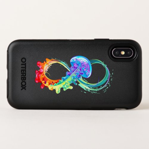 Infinity with Rainbow Jellyfish OtterBox Symmetry iPhone XS Case