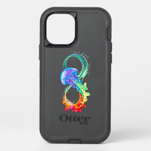 Infinity with Rainbow Jellyfish OtterBox Defender iPhone 12 Pro Case