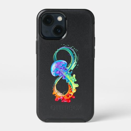 Infinity with Rainbow Jellyfish iPhone 13 Mini Case