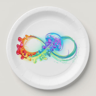 Infinity with Rainbow Jellyfish Paper Plates