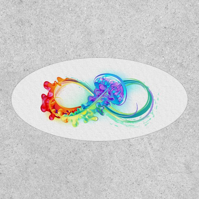 Infinity with Rainbow Jellyfish Patch (Front)