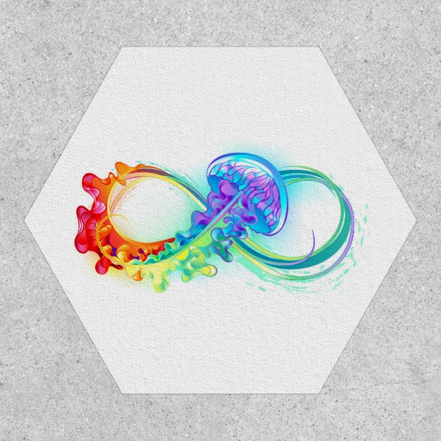 Infinity with Rainbow Jellyfish Patch (Front)