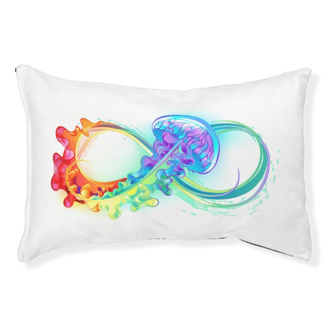 Infinity with Rainbow Jellyfish Pet Bed (Front)