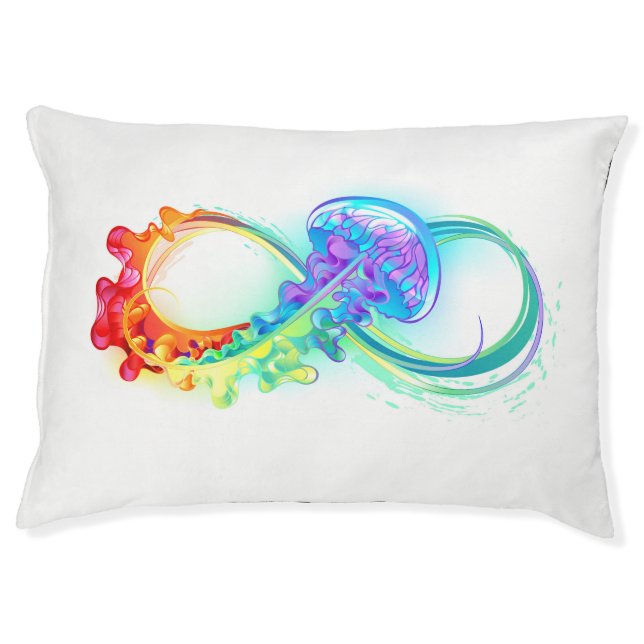 Infinity with Rainbow Jellyfish Pet Bed (Front)