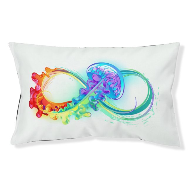 Infinity with Rainbow Jellyfish Pet Bed (Front)