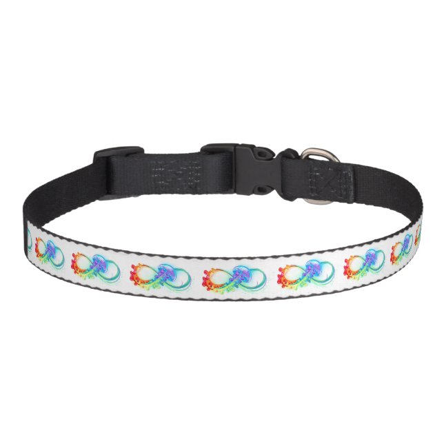 Infinity with Rainbow Jellyfish Pet Collar (Front)