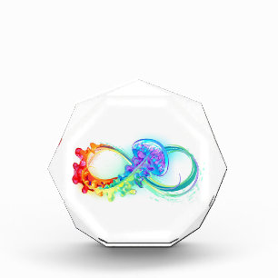 Infinity with Rainbow Jellyfish Photo Block