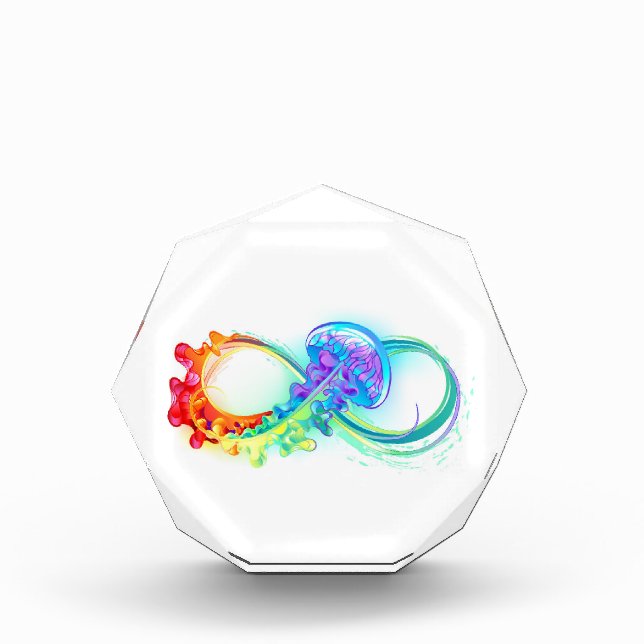 Infinity with Rainbow Jellyfish Photo Block (Front)