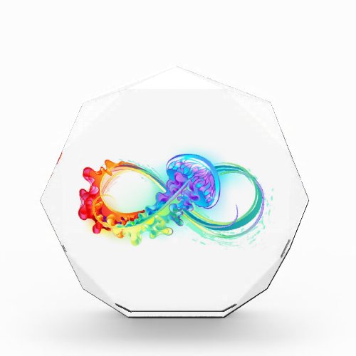 Infinity with Rainbow Jellyfish Photo Block