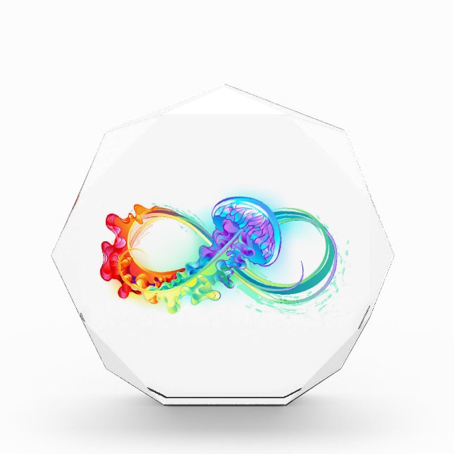 Infinity with Rainbow Jellyfish Photo Block (Front)