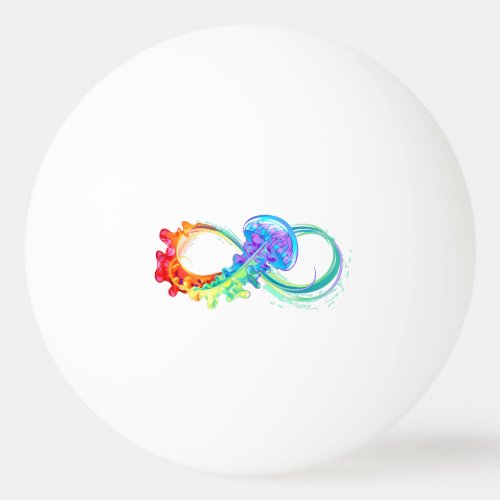 Infinity with Rainbow Jellyfish Ping Pong Ball