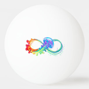 Infinity with Rainbow Jellyfish Ping Pong Ball