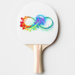 Infinity with Rainbow Jellyfish Ping Pong Paddle