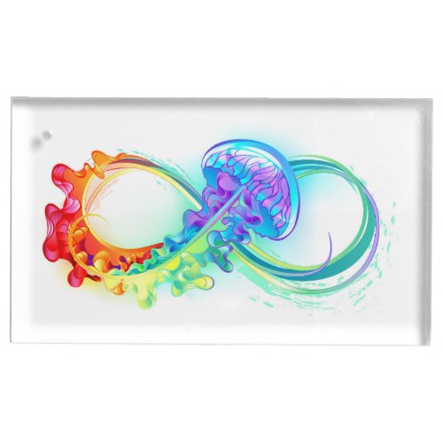 Infinity with Rainbow Jellyfish Place Card Holder