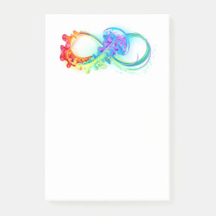 Infinity with Rainbow Jellyfish Post-it Notes