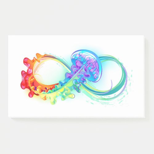 Infinity with Rainbow Jellyfish Post_it Notes