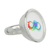 Infinity with Rainbow Jellyfish Ring (Side)