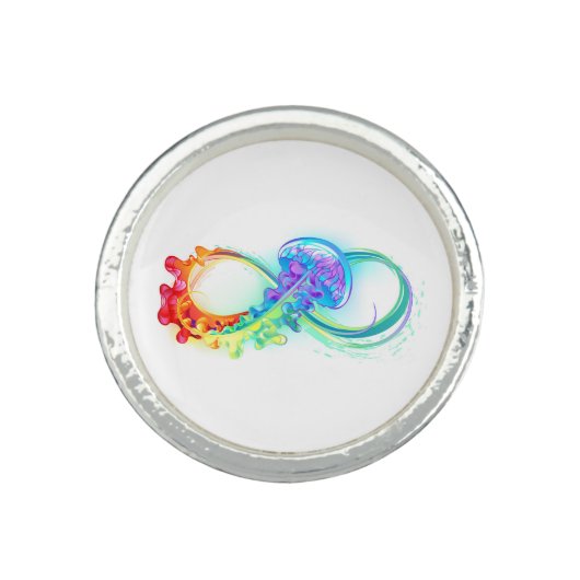 Infinity with Rainbow Jellyfish Ring (Front)