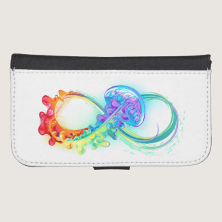 Infinity with Rainbow Jellyfish Galaxy S4 Wallet Case