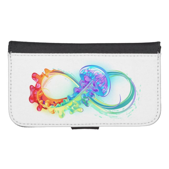 Infinity with Rainbow Jellyfish Samsung Galaxy Wallet Case (Front (Horizontal))
