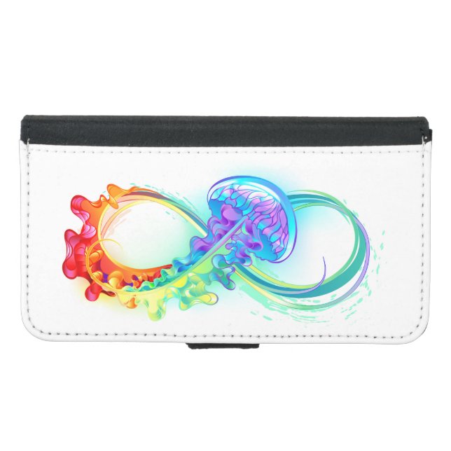 Infinity with Rainbow Jellyfish Samsung Galaxy Wallet Case (Front (Horizontal))