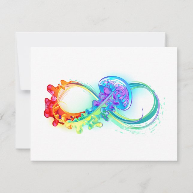 Infinity with Rainbow Jellyfish Save The Date (Front)