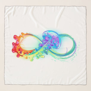 Infinity with Rainbow Jellyfish Scarf
