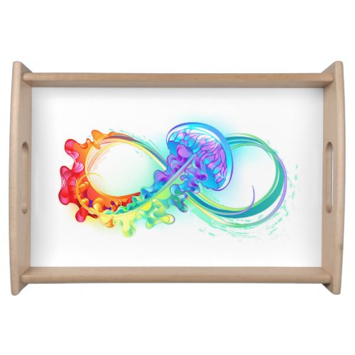 Infinity with Rainbow Jellyfish Serving Tray