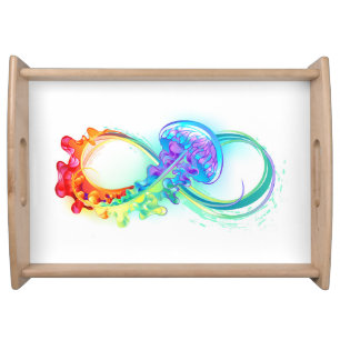 Infinity with Rainbow Jellyfish Serving Tray