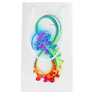 Infinity with Rainbow Jellyfish Small Gift Bag