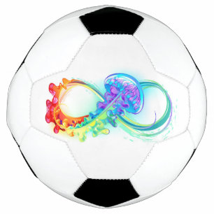 Infinity with Rainbow Jellyfish Soccer Ball