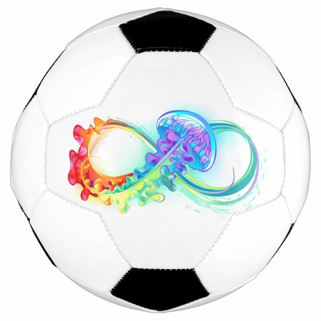 Infinity with Rainbow Jellyfish Soccer Ball (Front)