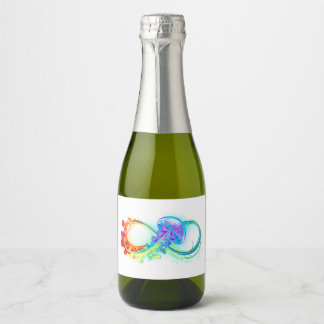 Infinity with Rainbow Jellyfish Sparkling Wine Label