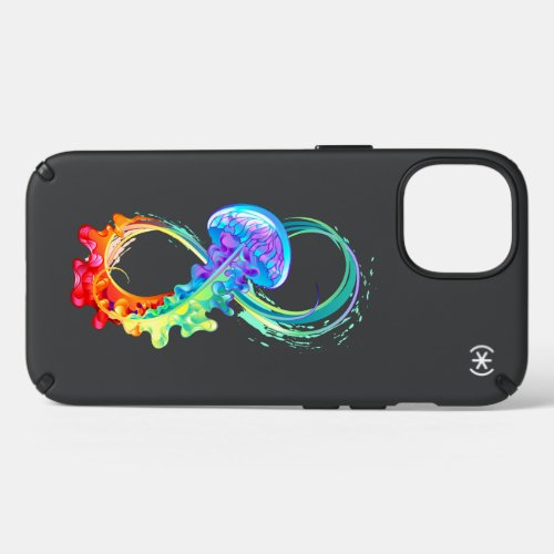Infinity with Rainbow Jellyfish Speck iPhone 13 Case