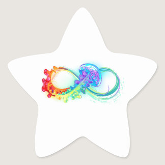 Infinity with Rainbow Jellyfish Star Sticker