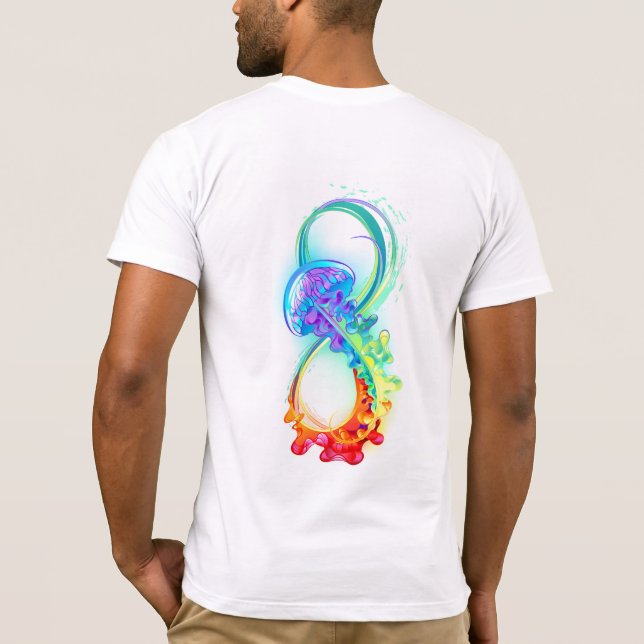 Infinity with Rainbow Jellyfish T-Shirt (Back)