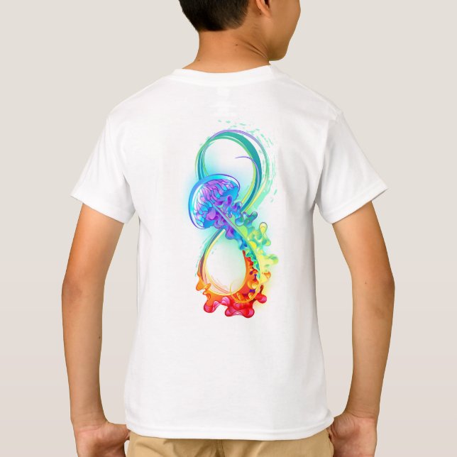 Infinity with Rainbow Jellyfish T-Shirt (Back)