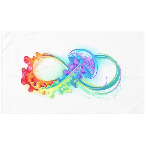 Infinity with Rainbow Jellyfish Tablecloth
