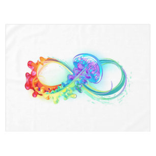 Infinity with Rainbow Jellyfish Tablecloth