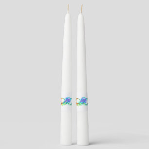 Infinity with Rainbow Jellyfish Taper Candle