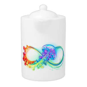 Infinity with Rainbow Jellyfish Teapot